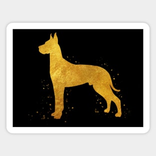 Great Dane dog golden art Magnet